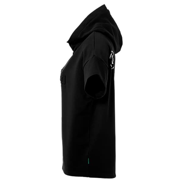 Kempa Kortærmet T-shirt Black & White Hooded Sort XL Kvinde