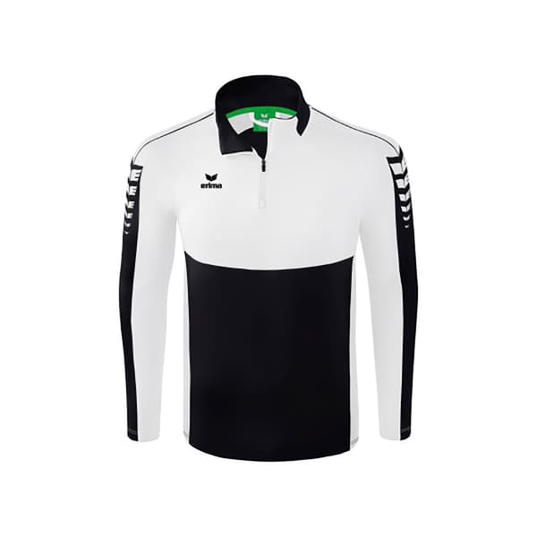 Erima Langærmet T-shirt Med Halv Lynlås Six Wings Training Hvid 164 cm Dreng
