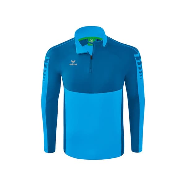 Erima Langærmet T-shirt Med Halv Lynlås Six Wings Training Blå 3XL Mand