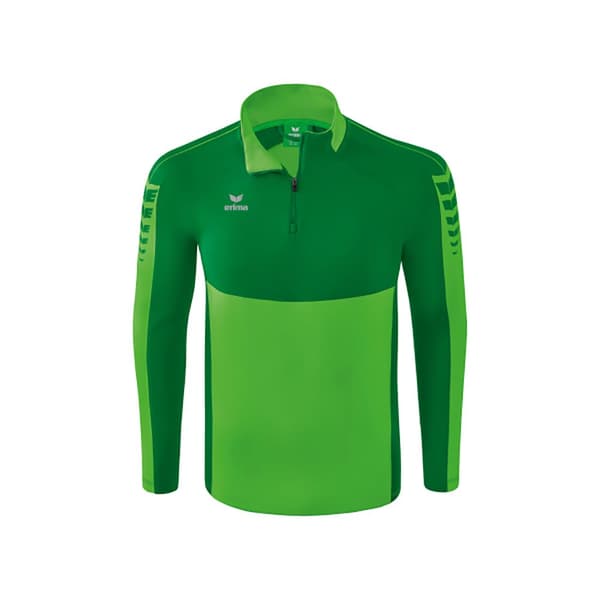 Erima Langærmet T-shirt Med Halv Lynlås Six Wings Training Grøn M Mand