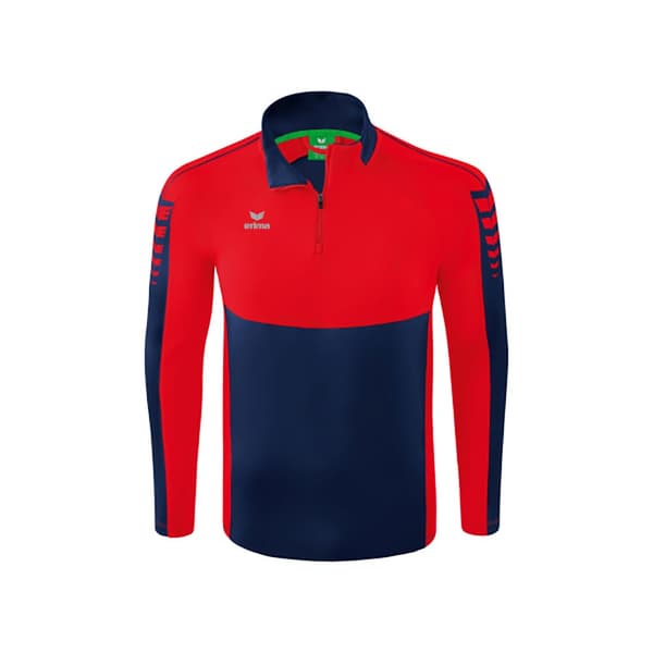 Erima Langærmet T-shirt Med Halv Lynlås Six Wings Training Rød 2XL Mand