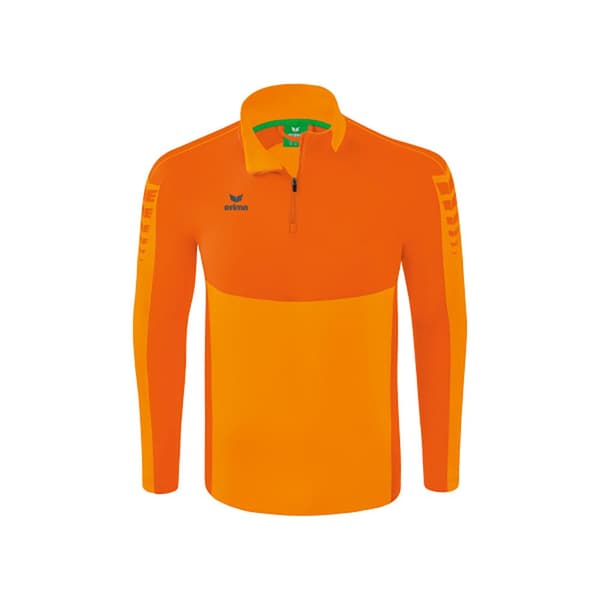 Erima Langærmet T-shirt Med Halv Lynlås Six Wings Training Orange S Mand