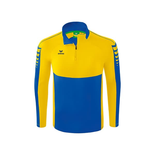 Erima Langærmet T-shirt Med Halv Lynlås Six Wings Training Gul 2XL Mand