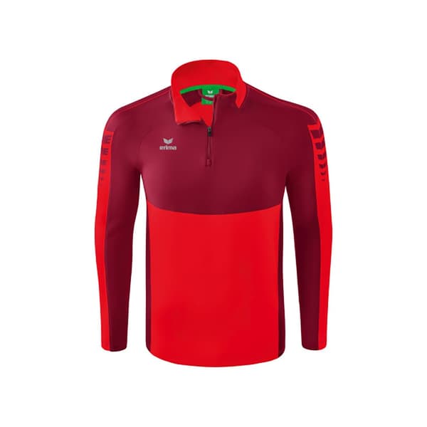Erima Langærmet T-shirt Med Halv Lynlås Six Wings Training Rød L Mand