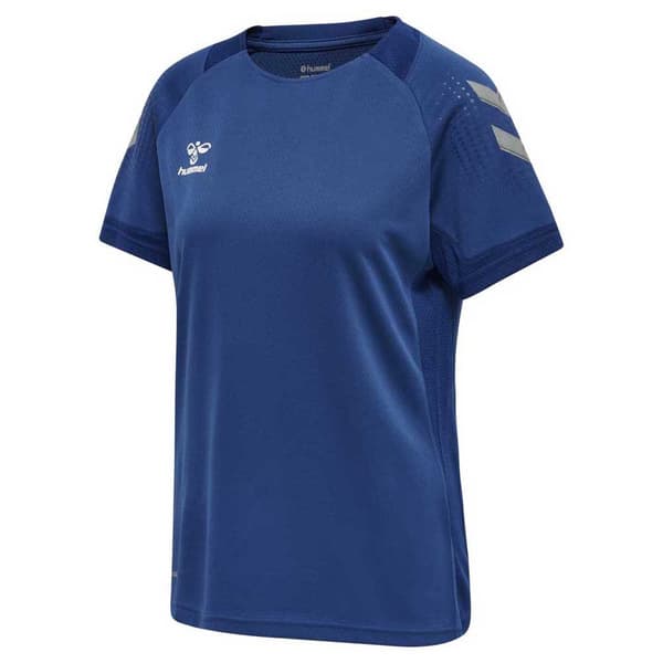 Hummel Kortærmet T-shirt Lead Poly Blå XL Kvinde