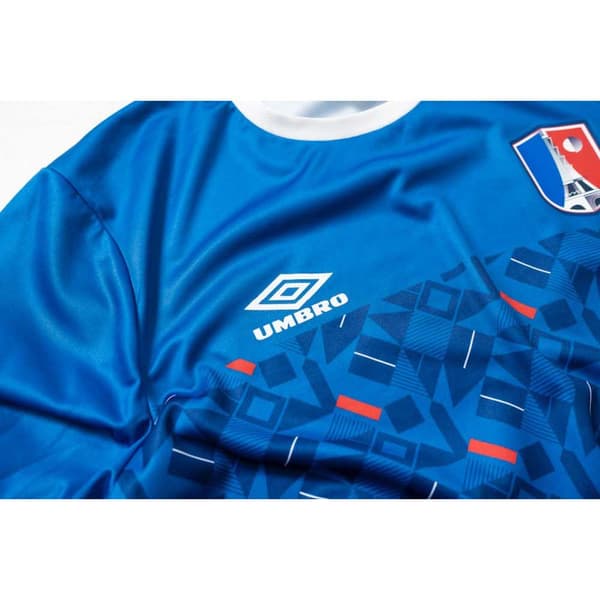 Umbro Frankrig Kortærmet T-shirt Chest Panel World Cup 2022 Blå M Mand