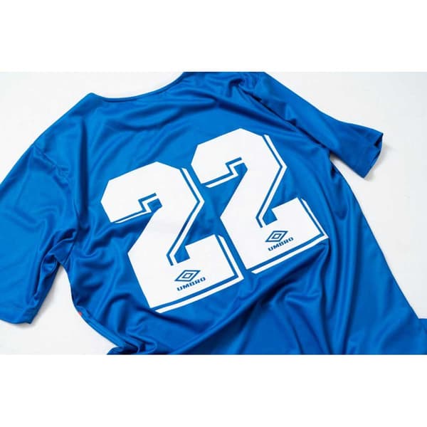 Umbro Frankrig Kortærmet T-shirt Chest Panel World Cup 2022 Blå M Mand