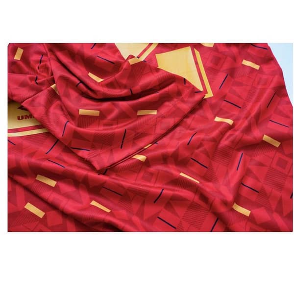 Umbro Spanien Kortærmet T-shirt All Over Print World Cup 2022 Orange S Mand