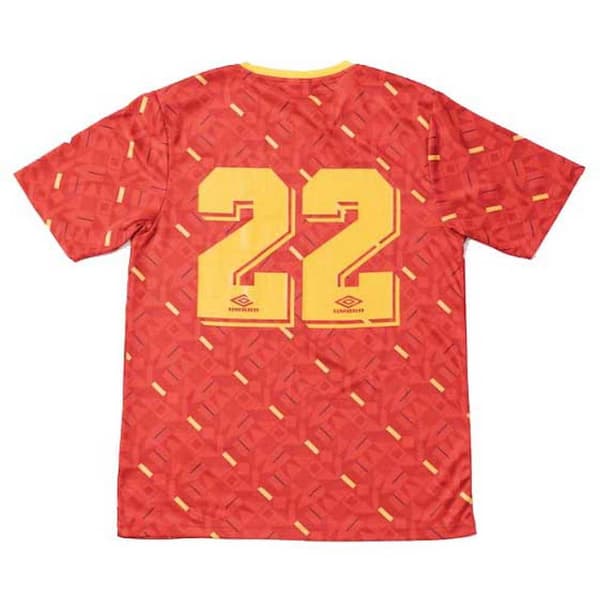Umbro Spanien Kortærmet T-shirt All Over Print World Cup 2022 Orange S Mand