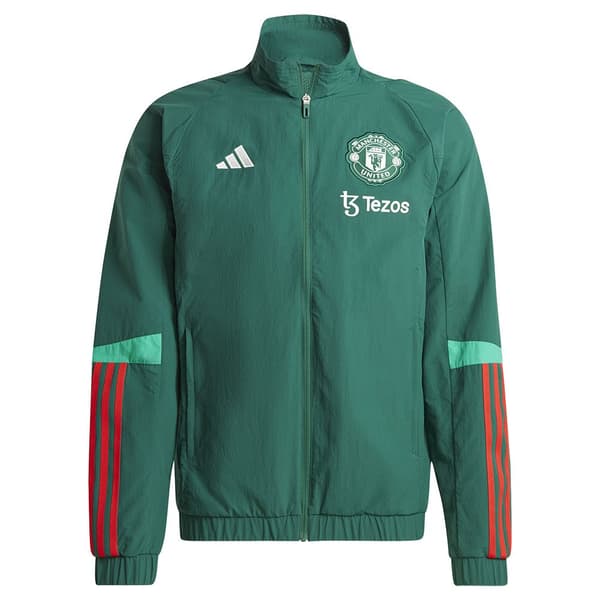 Adidas Verryttelytakki Pre Match Manchester United 23/24 Vihreä L