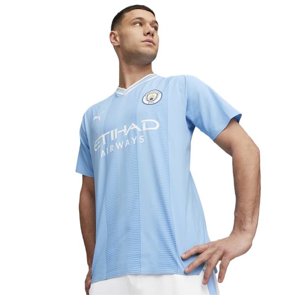 Puma Lyhythihainen T-paita Mcfc Home Authentic Sininen XL
