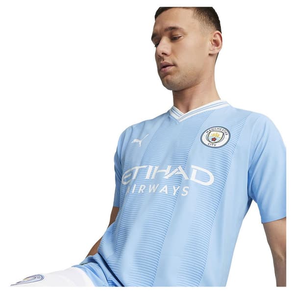 Puma Lyhythihainen T-paita Mcfc Home Authentic Sininen XL