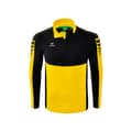 Miniatyrbillede 1 af 3: Erima Langærmet T-shirt Med Halv Lynlås Six Wings Training Gul 152 cm Dreng
