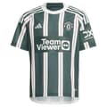 Miniatyrbillede 1 af 5: Adidas Junior Kortærmet T-shirt Away Manchester United Fc 23/24 Grøn 7-8 Years