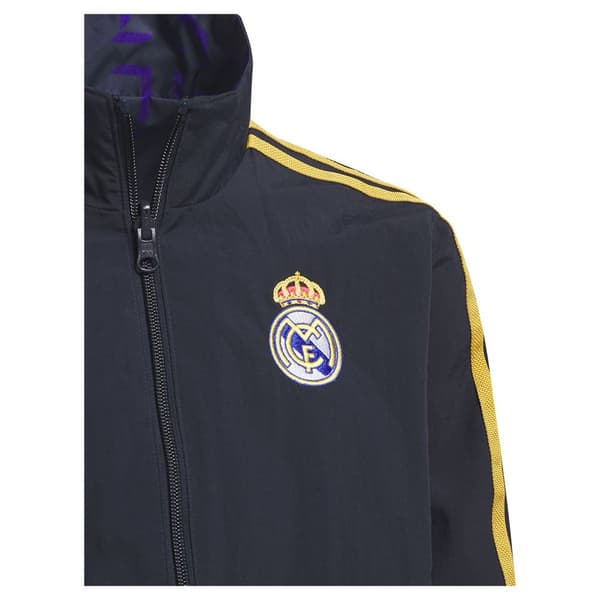 Adidas Junior Jakke Real Madrid Anthem Blå 15-16 Years