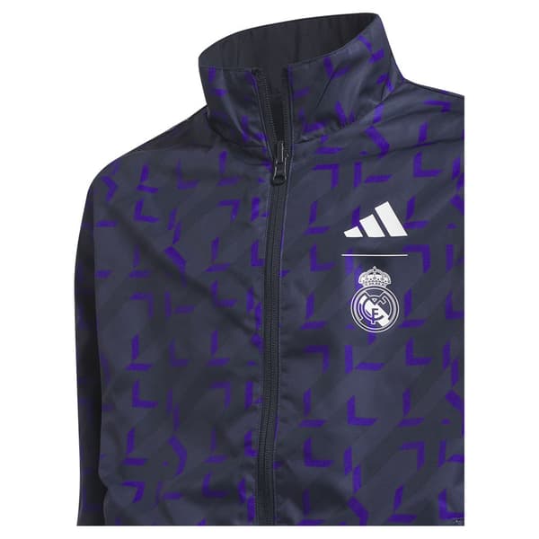 Adidas Junior Jakke Real Madrid Anthem Blå 15-16 Years