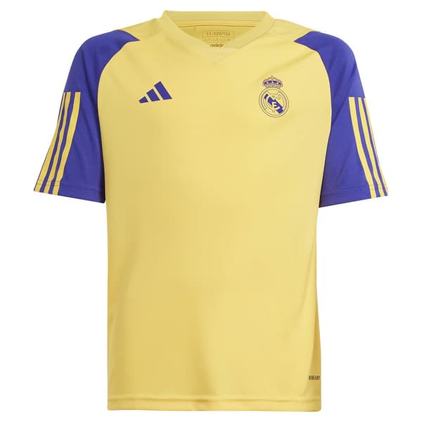 Adidas Junior Kortærmet T-shirt Træning Real Madrid 23/24 Gul 7-8 Years