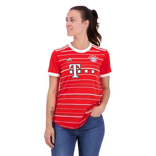 Adidas Kortärmad T-shirt Hem Bayern Munich 22/23 22/23 Kvinna Röd L