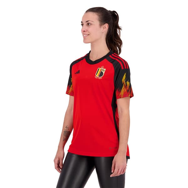 Adidas Kvinde Kortærmet T-shirt Hjem Belgium 22/23 Rød XS