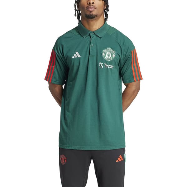Adidas Kortærmet Polo Træning Manchester United 23/24 Grøn S