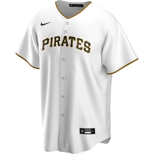 Nike Kortærmet T-shirt Med V-hals Pittsburgh Pirates Official Replica Home Hvid XL Mand