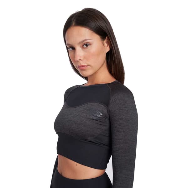 Umbro Långärmad T-shirt Pro Training Cropped Grå M Kvinna