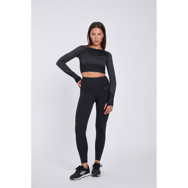 Umbro Långärmad T-shirt Pro Training Cropped Grå M Kvinna