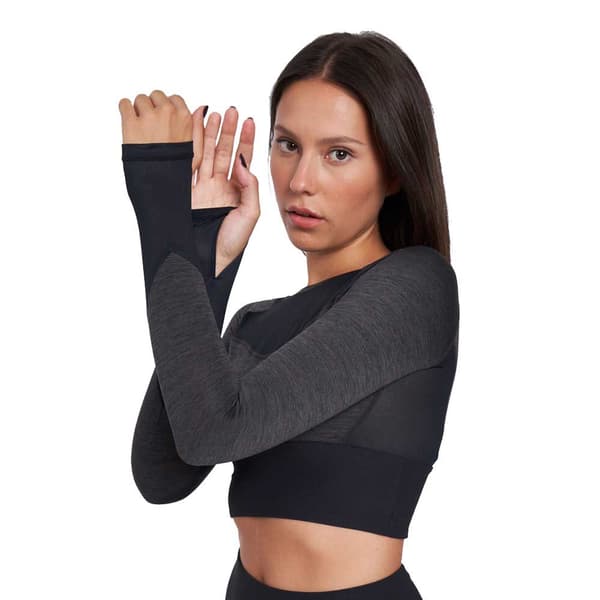 Umbro Långärmad T-shirt Pro Training Cropped Grå M Kvinna