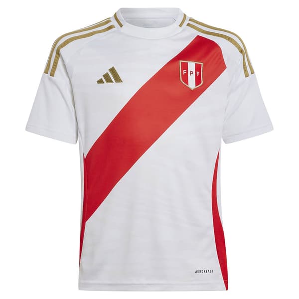 Adidas Junior Kortärmad T-shirt Hem Peru 23/24  7-8 Years