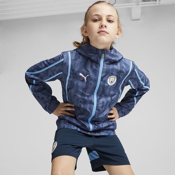Puma Manchester City Fc Prematch Hættetrøje Blå 5-6 Years