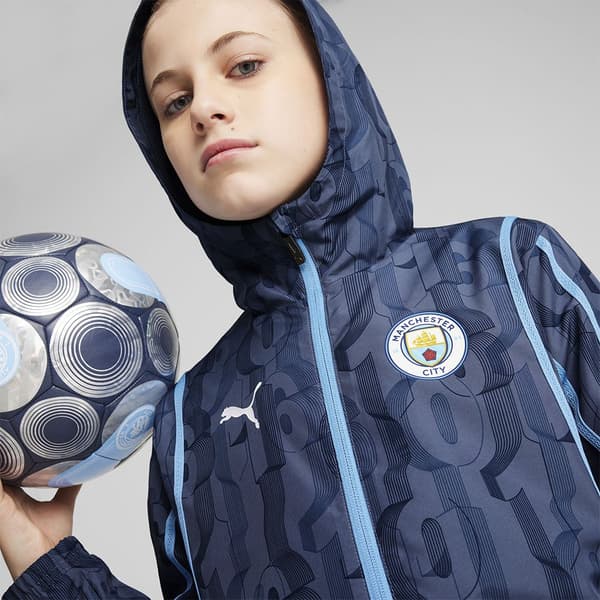 Puma Manchester City Fc Prematch Hættetrøje Blå 5-6 Years