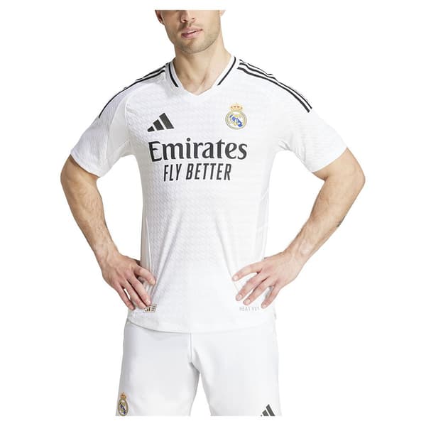Adidas Real Madrid Authentic 24/25 Korthærmet T-shirt Til Hjemmet Hvid M