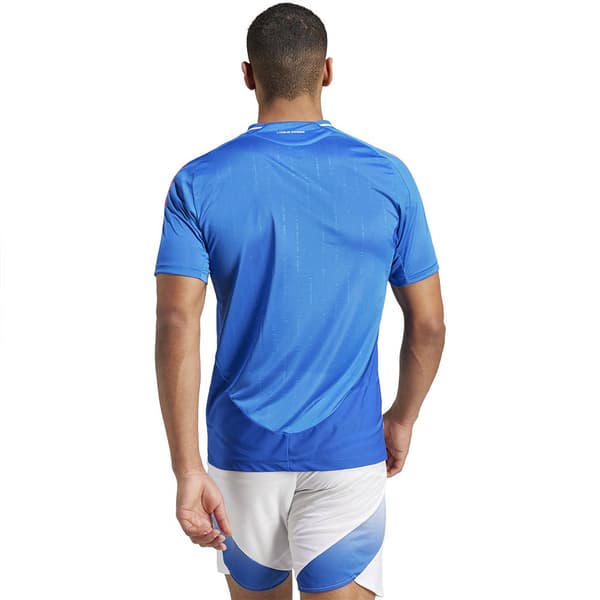 Adidas Italy Authentic 24/25 Korthærmet T-shirt Til Hjemmet Blå L
