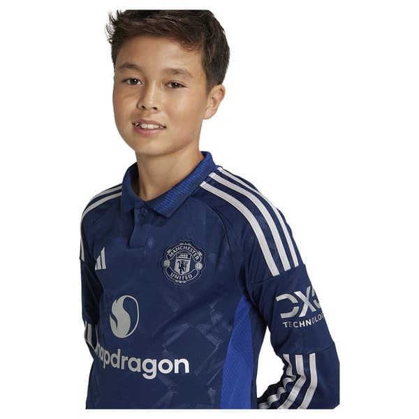 Adidas Manchester United 24/25 Junior Langærmet T-shirt  7-8 Years