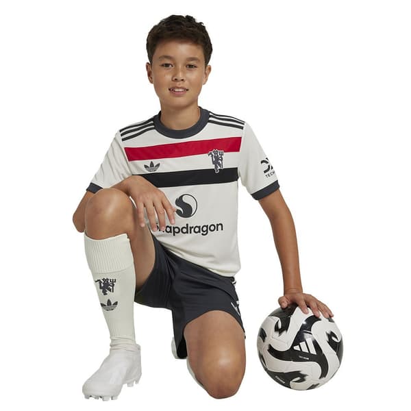 Adidas Manchester United 3 Stripes 24/25 Junior-shorts  7-8 Years