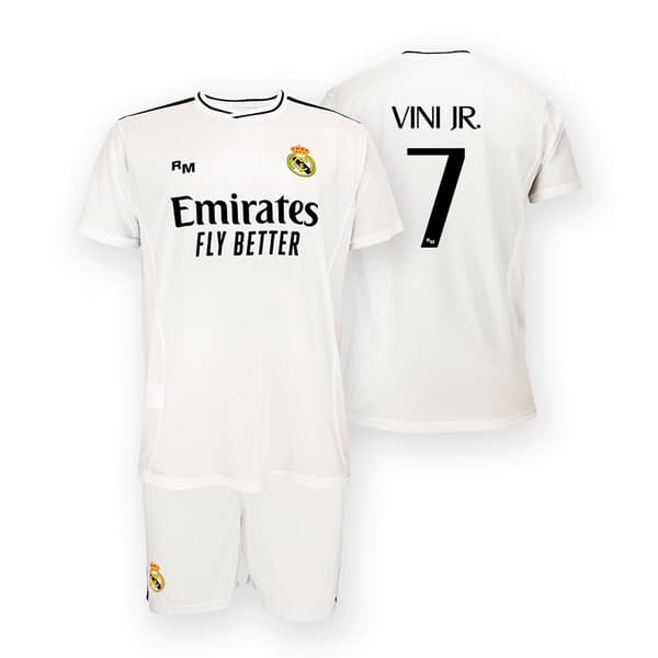 Real Madrid Real Madrid 24/25 Vinicius Junior Hjemmesæt Hvid 4 Years