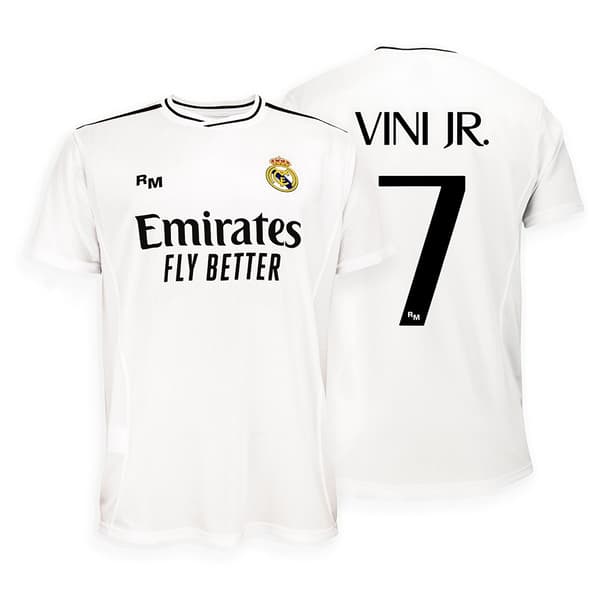 Real Madrid Real Madrid 24/25 Vinicius Junior Hjem Kortærmet T-shirt  4 Years