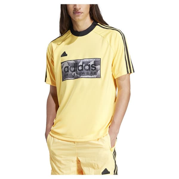 Adidas Tiro Aop T-shirt Med Korta ärmar Gul XL / Regular Kvinna