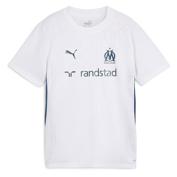 Puma Olympique Marseille Junior Tränings T-shirt Med Korta ärmar Vit 9-10 Years