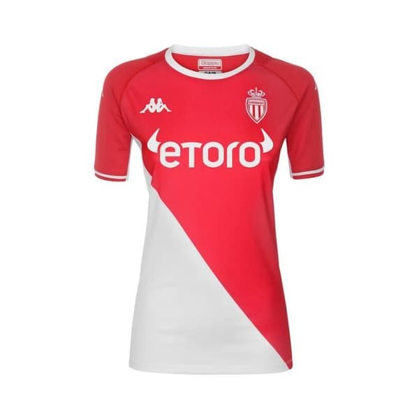 Kombat Lady Home AS Monaco Damtröja Röd - Kappa - Korta ärmar - Andas - Nr