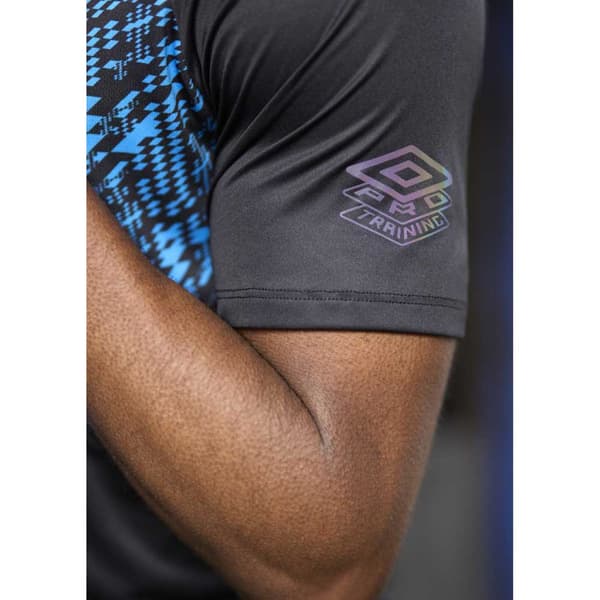 Umbro Pro Training Graphic T-shirt Med Korte ærmer Blå,Sort XL Mand