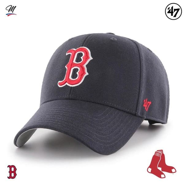 Keps - 47 Märke - Boston Red Sox MVP - One Size - Marinblå färg - För män