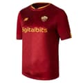 Miniatyrbild 4 av 4: AS Roma hemmatröja fotbollströja - New Balance - Röd - Herr - Kortärmad - Andas