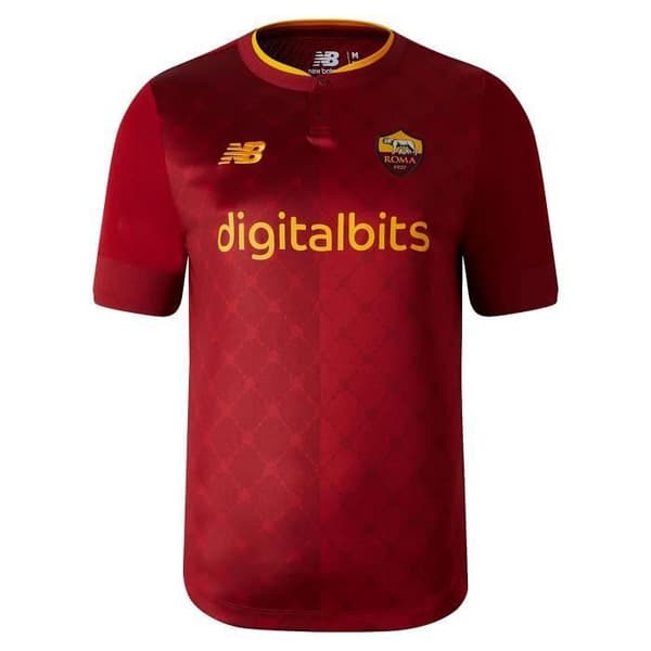 AS Roma hemmatröja fotbollströja - New Balance - Röd - Herr - Kortärmad - Andas