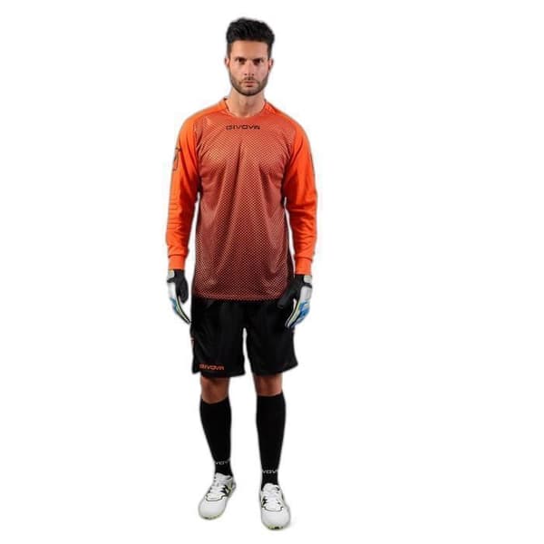 Givova Manchester långärmad tröja och shorts målvaktsset - orange/svart - XL