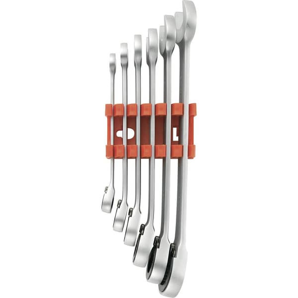 TOOLCRAFT 824124 U-ring-blocknyckelset, 6 delar Nyckelvidd (Metrisk) (för titel) 8 - 19 mm