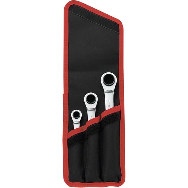4-i-1 Sats dubbla spärrringnycklar,3 delar,8 - 19 mm,TOOLCRAFT,819162