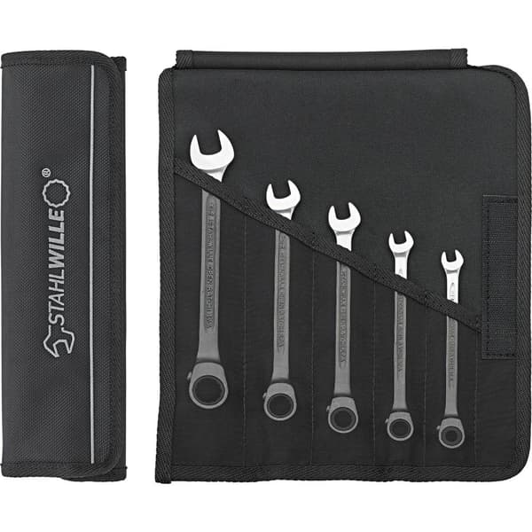 Stahlwille 96411705 17/5 U-ring-blocknyckelset, 5 delar Nyckelvidd (Metrisk) (för titel) 8 - 19 mm