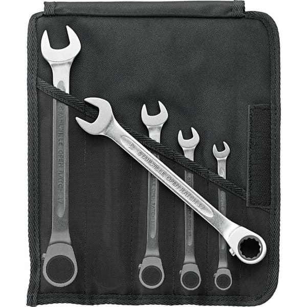 Stahlwille 96411705 17/5 U-ring-blocknyckelset, 5 delar Nyckelvidd (Metrisk) (för titel) 8 - 19 mm