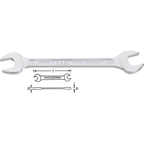 Hazet 450N-8X9 Dubbelskruvnyckel Nyckelvidd (Metrisk) (för titel) 8 - 9 mm